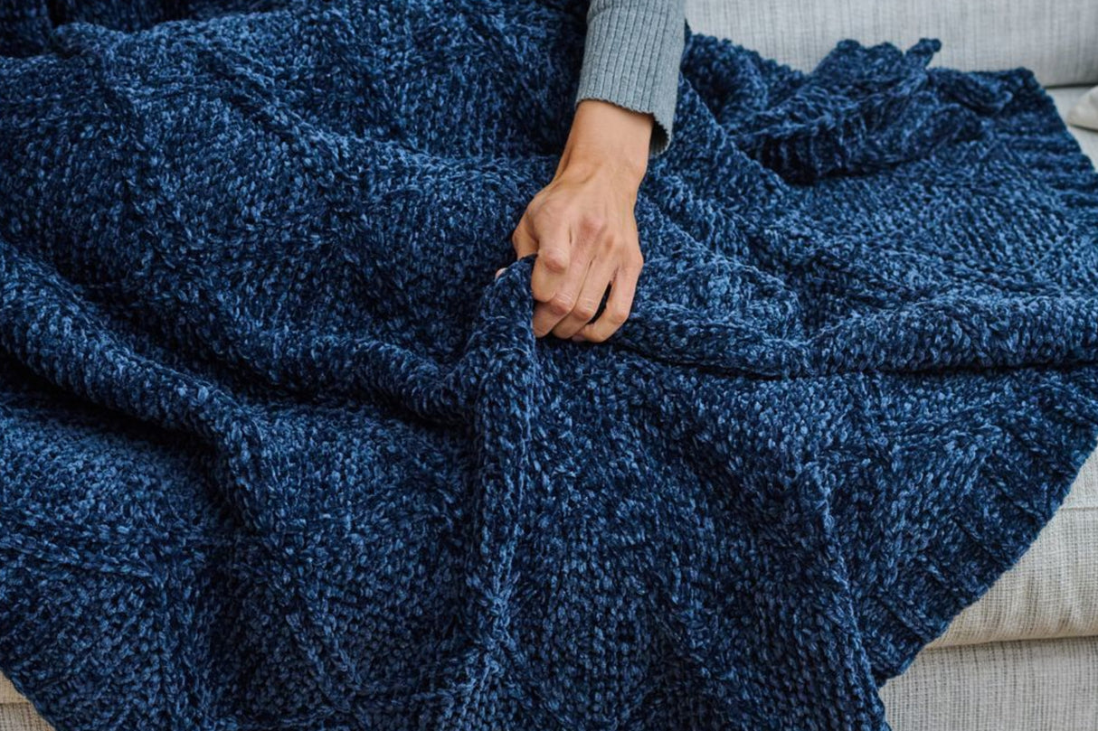 Diamond Chenille Throw Blanket