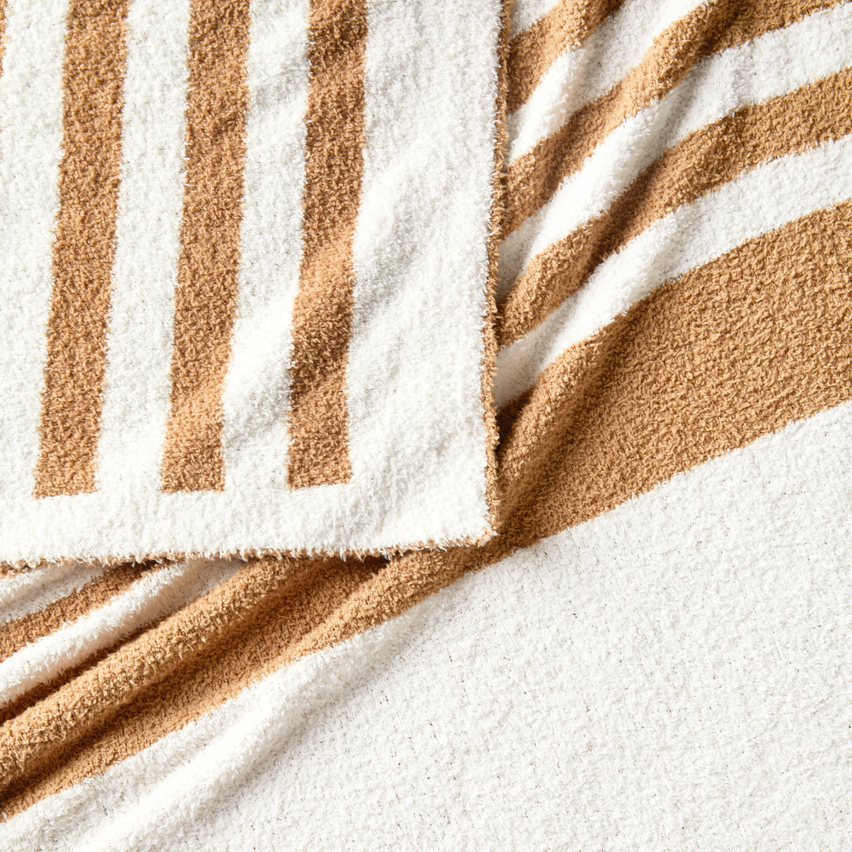 Tan / White Reversible Stripes