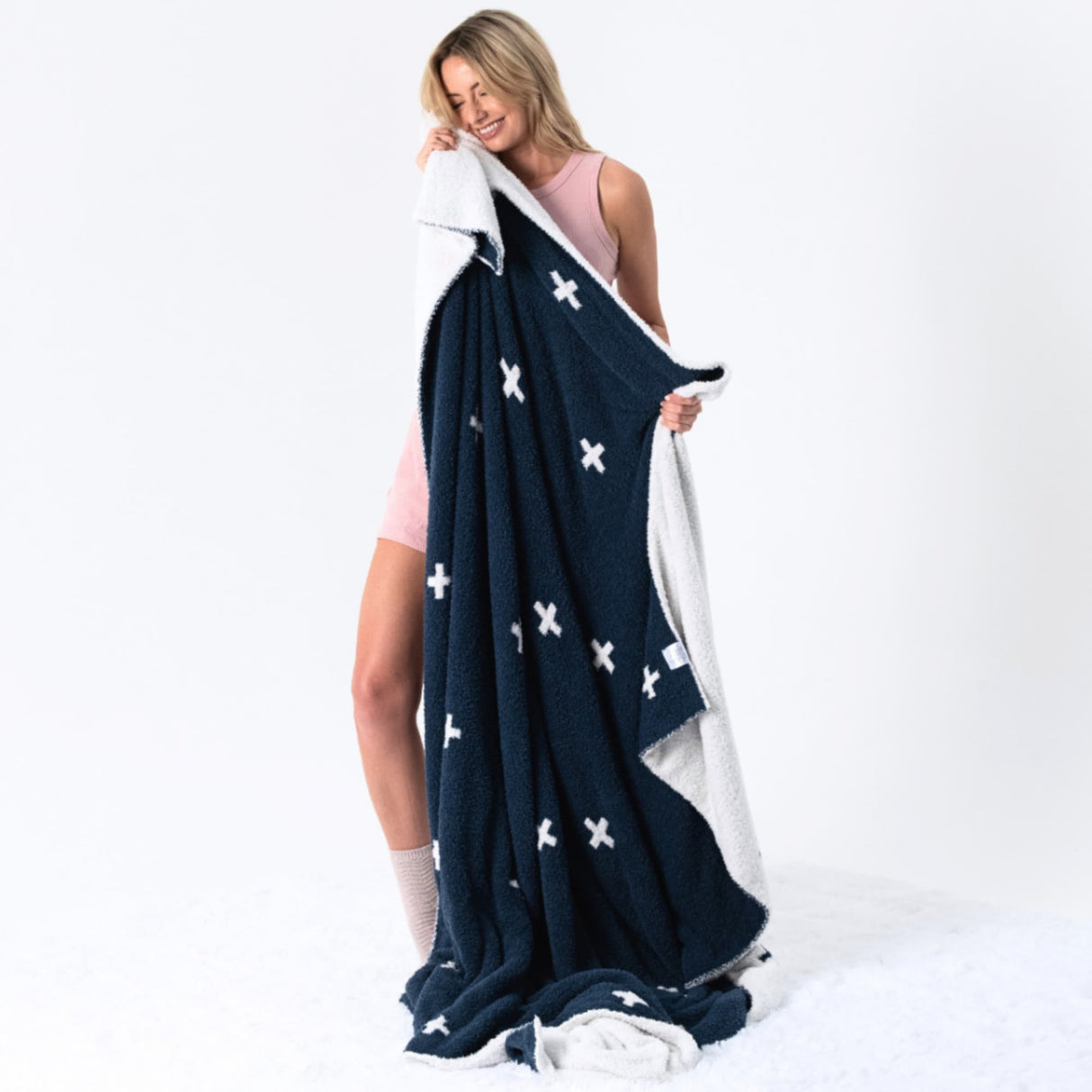 Navy / White Reversible Stars