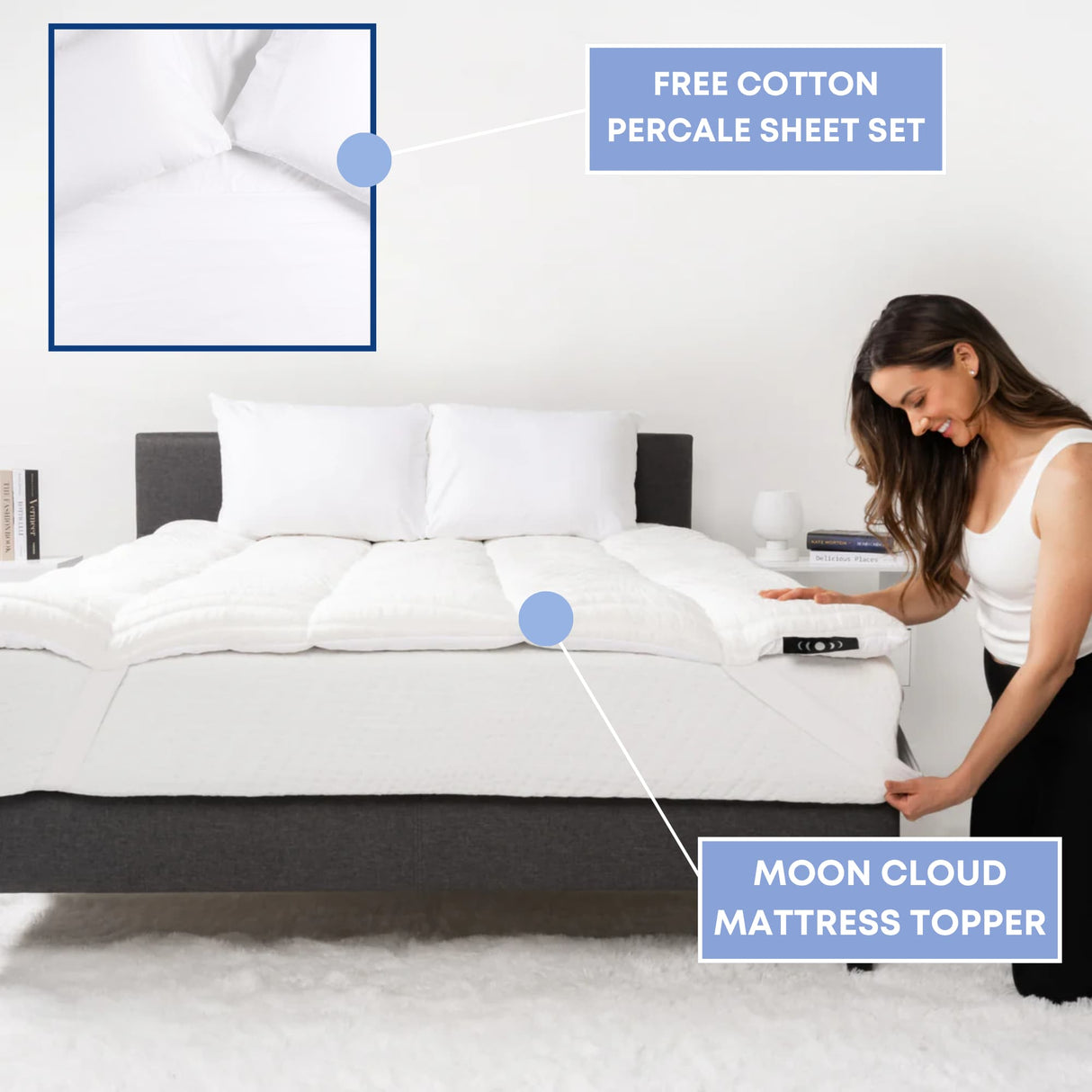 Moon Cloud Topper + Free Luxury Sheet Set bed sheets