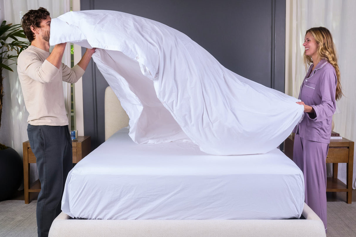 Crisp Percale Cotton Bed Sheets