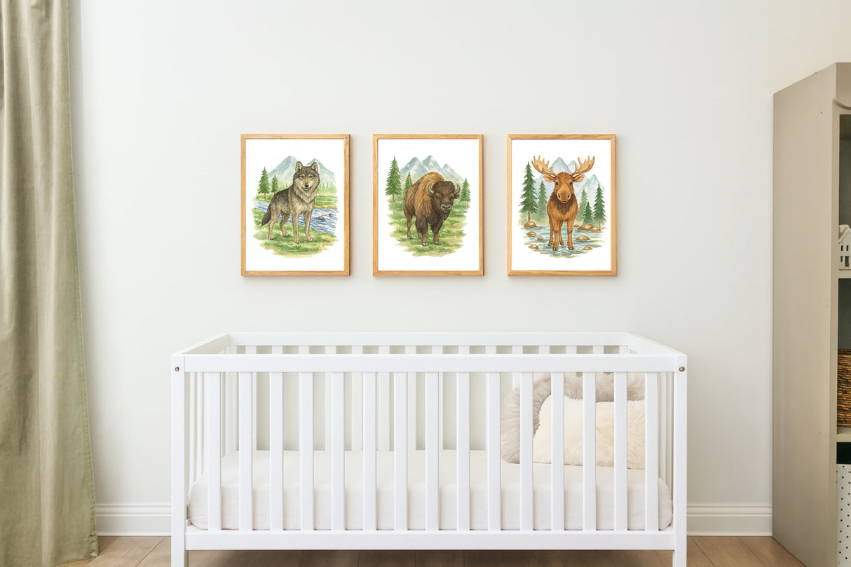 Wild Beasts Art Print, Framed (12" x 16")