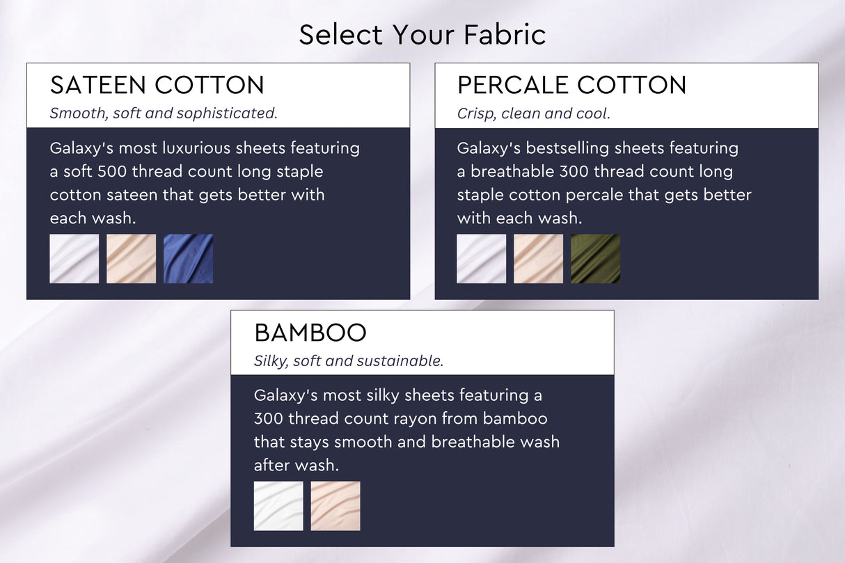 Smooth Sateen Cotton Bed Sheets