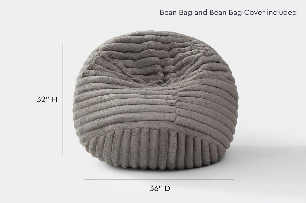 Grey (Faux Fur Corduroy)