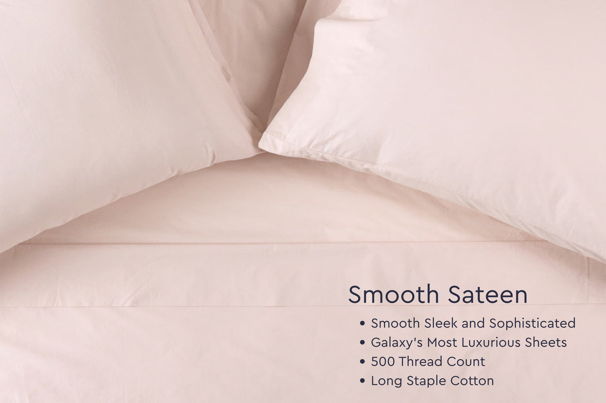 Smooth Sateen Cotton Bed Sheets