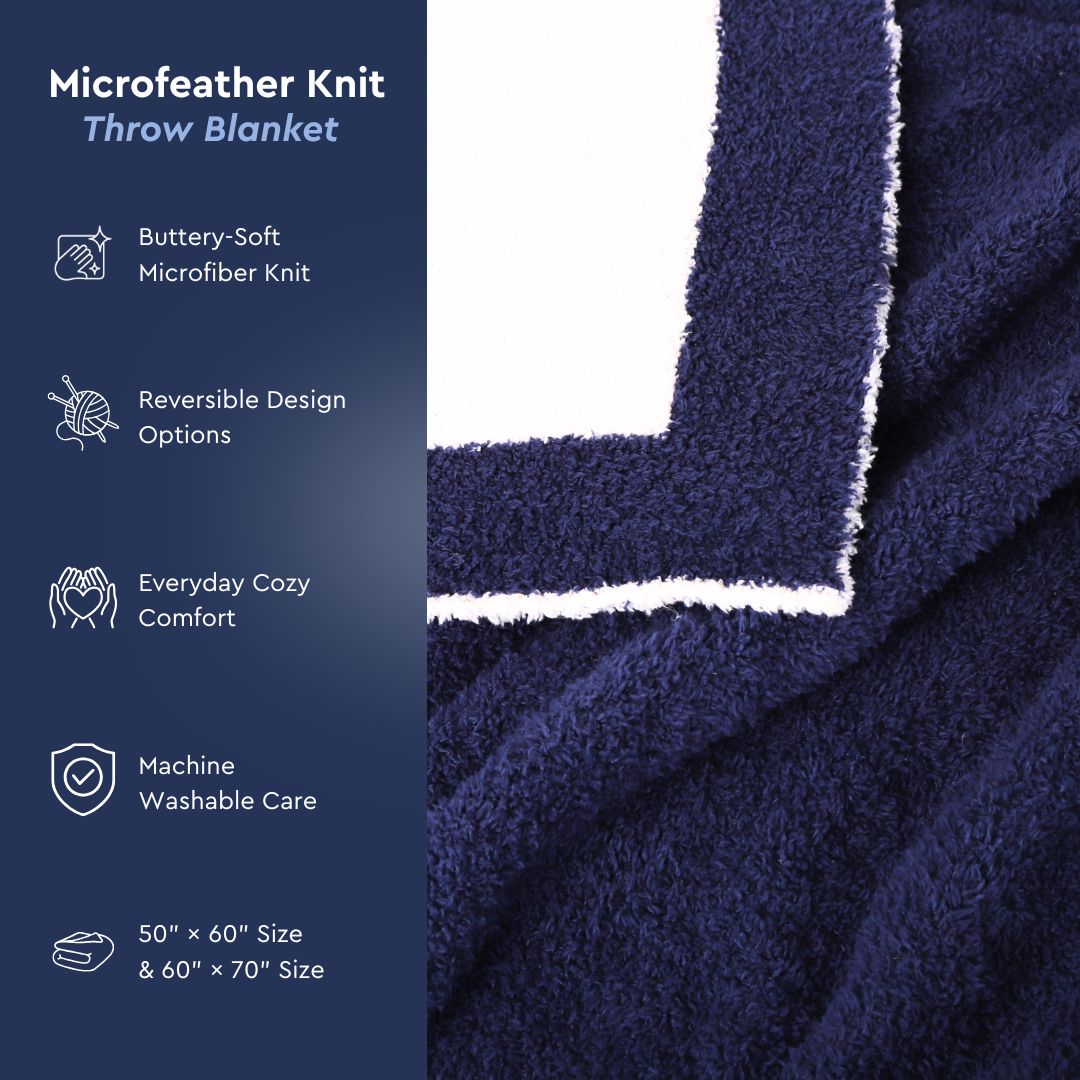 Navy / White Reversible Solid