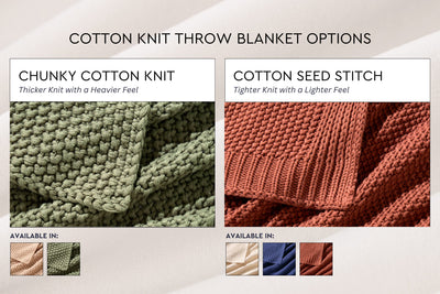 Seed Stitch Cotton Throw Blanket