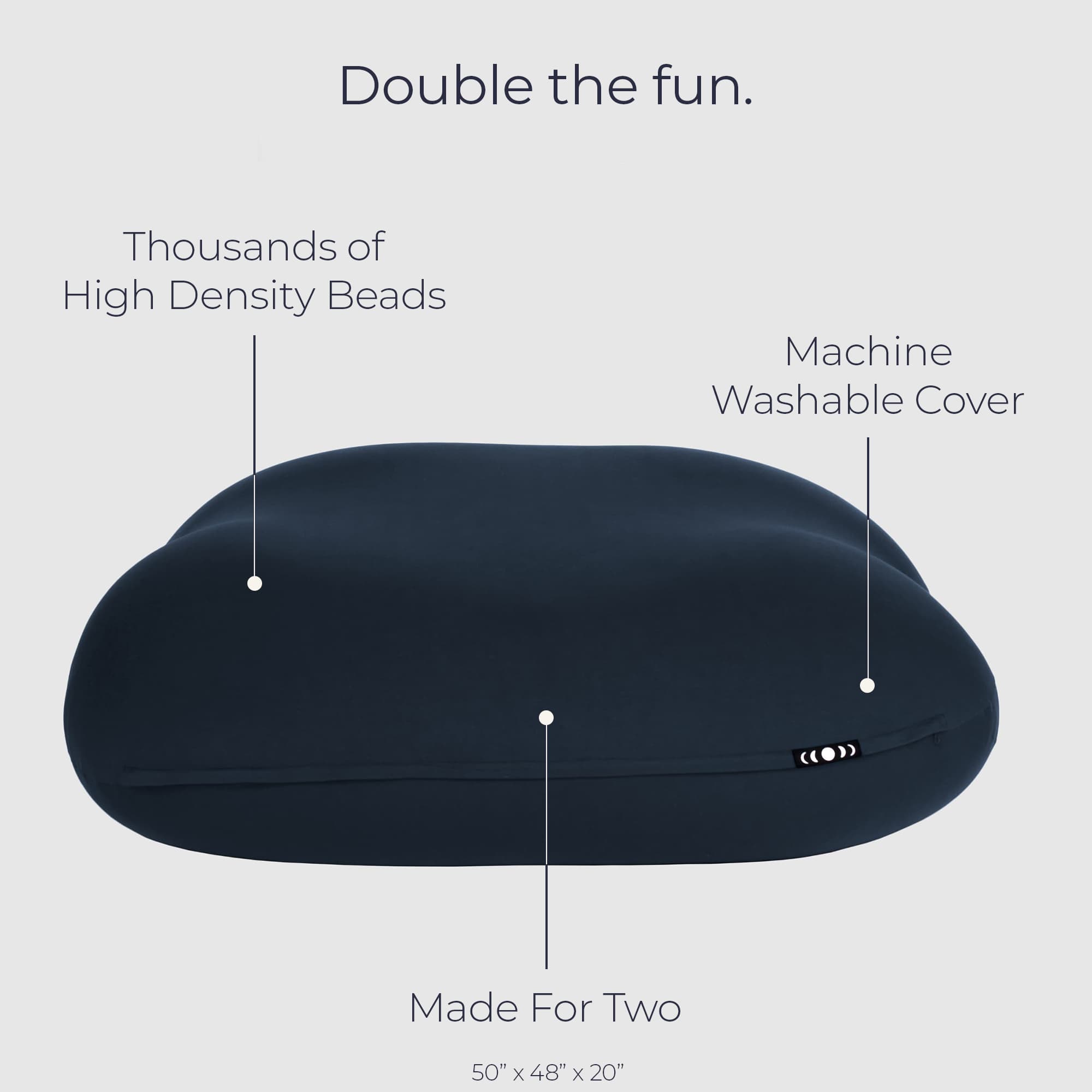Double Moon Pod — Oversized Bean Bag Chair for Two | Moon Pod