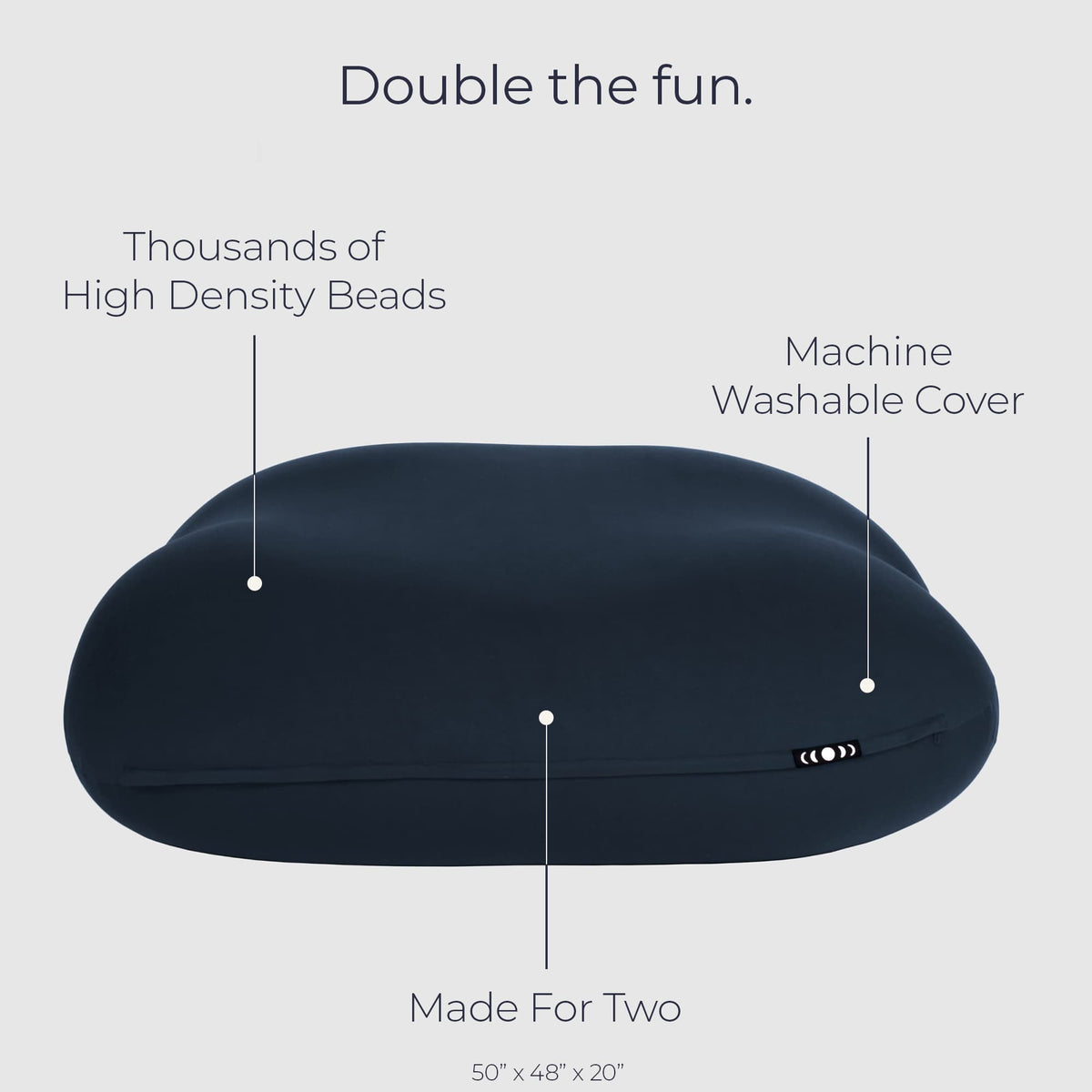 Double Moon Pod — Oversized Bean Bag Chair for Two | Moon Pod
