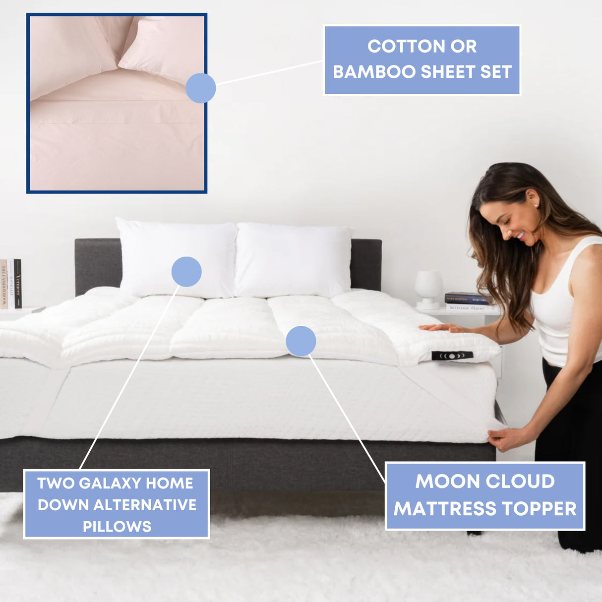 Moon Cloud Mattress Topper Bundle