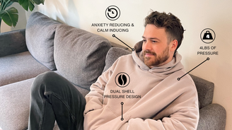 Weighted hoodie top