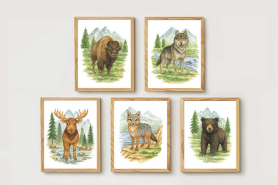 Wild Beasts Art Print, Framed (12" x 16")