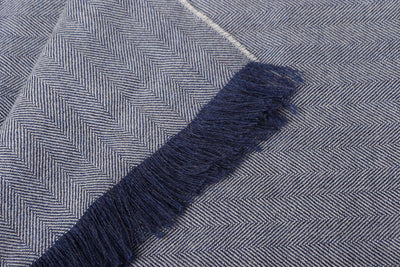 Blue Herringbone