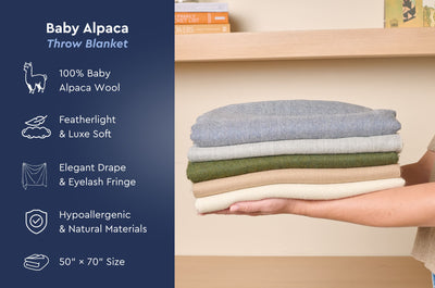 Baby Alpaca Throw Blanket