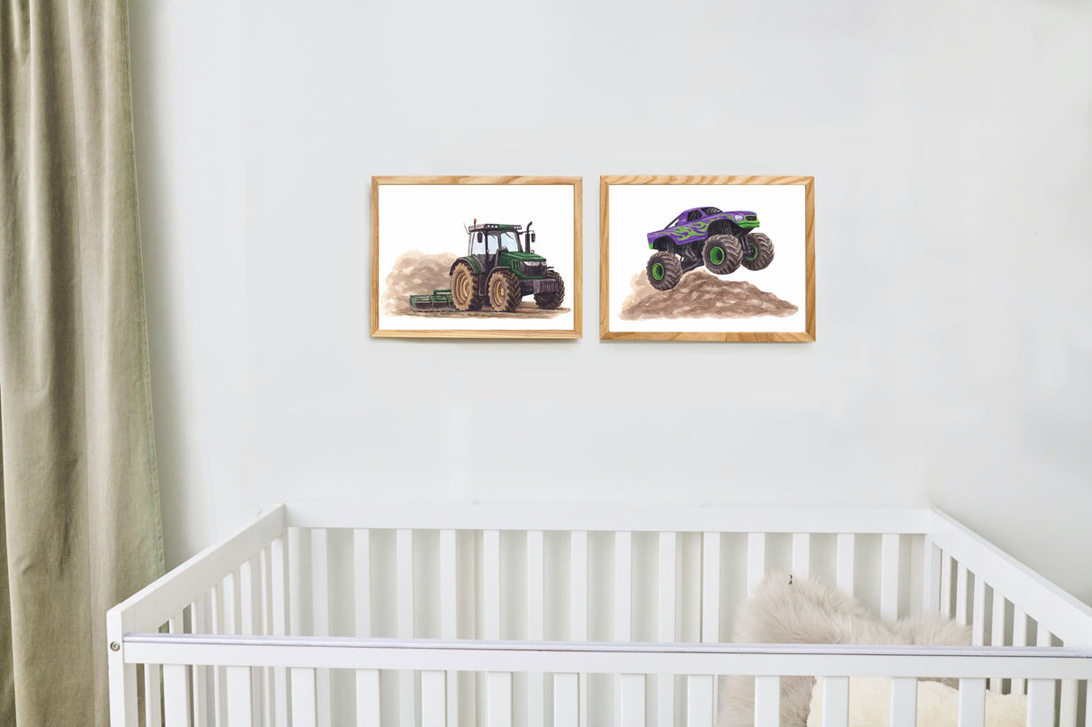 Humongous Trucks Art Print, Framed (16" x 12")