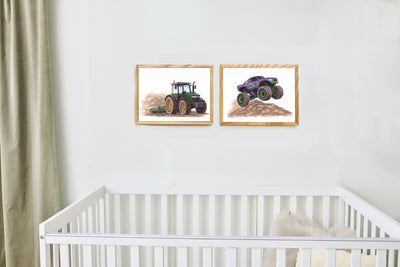 Humongous Trucks Art Print, Framed (16" x 12")